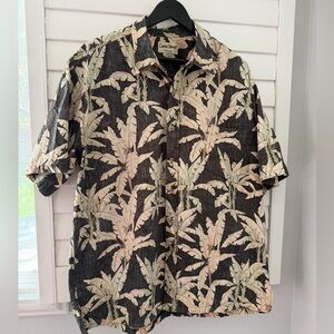 Cooke Street Honolulu Men’s Hawaiian Shirt XL Banana Leaf Print 100% Cotton